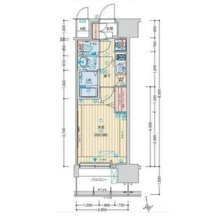 大阪府大阪市東成区東今里2丁目【マンション】の間取り