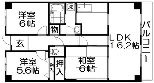 PHOENIX COURT 交野Ⅰ【2階】の間取り
