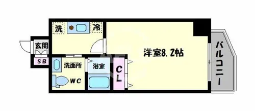 CASSIA天王寺東【10階】の間取り