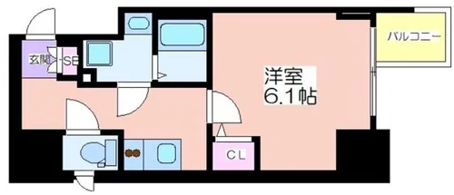 アクアプレイス江戸堀【6階】の間取り