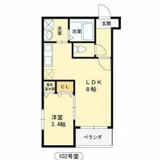 アバンティオエクラ【3階】の間取り