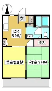 クレール八穂A【2階】の間取り