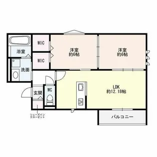 レジデンス ムコフルール【1階】の間取り