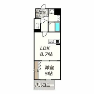 レーヴ文の里レジデンス【703号室】の間取り