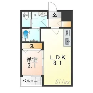 H-maison森ノ宮Ⅰ【3階】の間取り