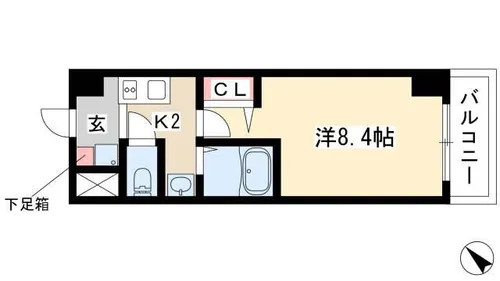 ベルフローラ白鳥【303号室】の間取り
