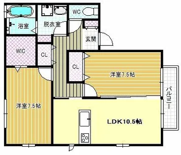 プランドールソフィアA棟【2階】の間取り