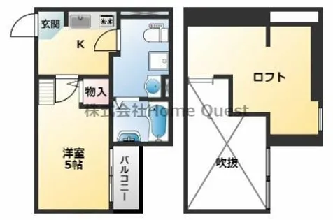 コンフォール大阪【1階】の間取り