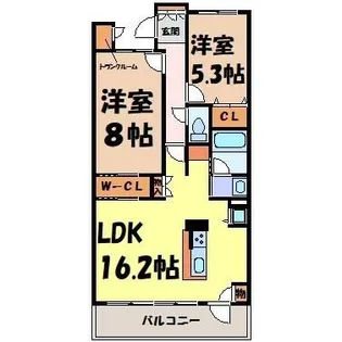 桜山西マンション【4階】の間取り