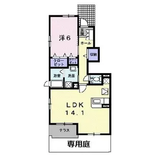 フラン・ラフレシールⅡ【1階】の間取り