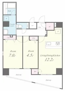 セイワパレス森ノ宮中央【8階】の間取り