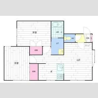 キャッスルリキ【201号室】の間取り