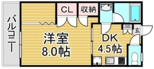 福岡県春日市春日原南町4丁目【マンション】の間取り
