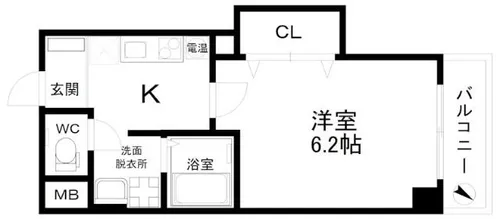 みおつくし岸里Ⅲ【4階】の間取り