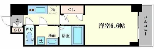 エスリード本町レジデンス【2階】の間取り