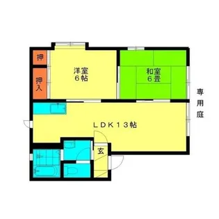 福岡県大野城市横峰2丁目【アパート】の間取り