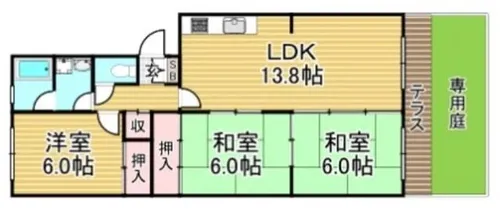 福岡県大野城市上大利4丁目【マンション】の間取り