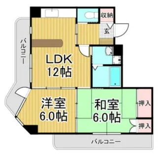福岡県大野城市下大利1丁目【マンション】の間取り