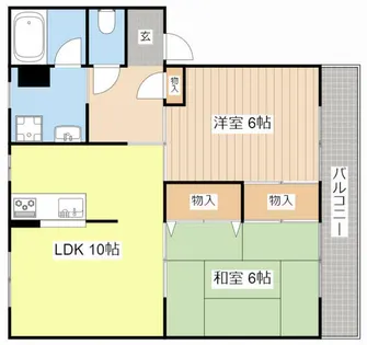 エスポワール平方【201号室】の間取り