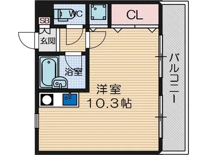 ジュネス別府【202号室】の間取り