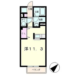 ハイツエイト4【1階】の間取り