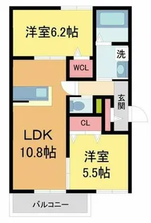 ソレイユ甲子園【105号室】の間取り