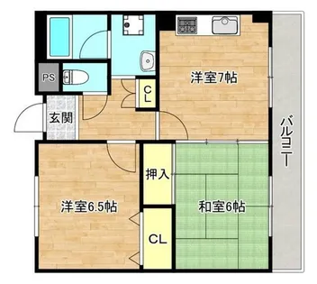 大阪府東大阪市足代北1丁目【マンション】の間取り