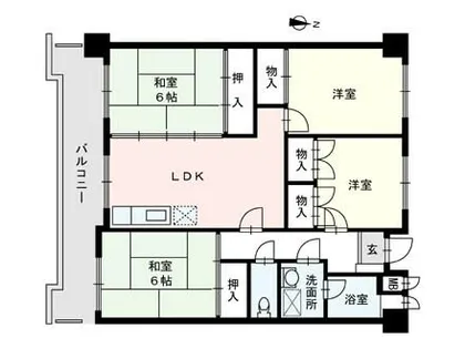 ロジメント生の松原【103号室】の間取り