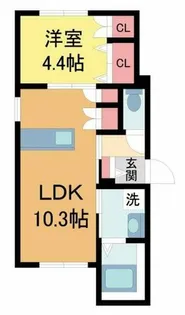 Urban RISM Court 西宮北口【102号室】の間取り