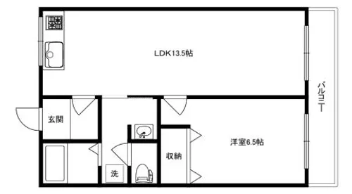 西田マンション【107号室】の間取り