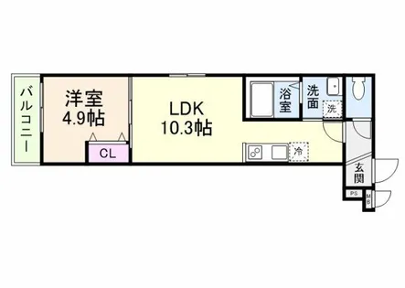 フジパレス長原ノース【3階】の間取り