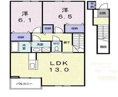 クラールA【2階】の間取り