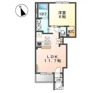 ルミナスピュア神戸【1階】の間取り