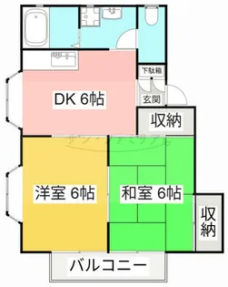 コーポ北裏Ⅲ【201号室】の間取り