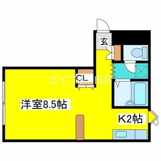 デベックス清田【2階】の間取り