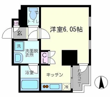 CHATEAU NAMBA RIPPLE【6階】の間取り