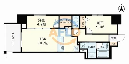 シーズンフラッツ南森町PREMIER【9階】の間取り