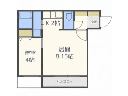 アスパイア琴似【4階】の間取り