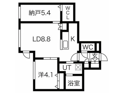 Pino kitamaruyama【101号室】の間取り