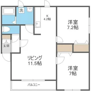 北海道札幌市東区北四十五条東8丁目【マンション】の間取り