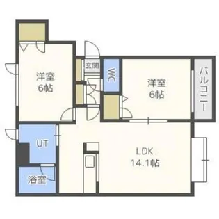 北海道札幌市東区北二十条東20丁目【アパート】の間取り