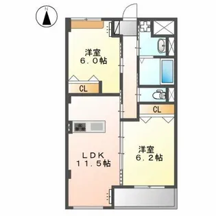 エスタージ【5階】の間取り