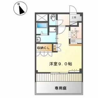 ハピネス ハイム【1階】の間取り