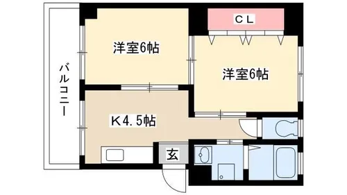 コーポよもぎ【301号室】の間取り