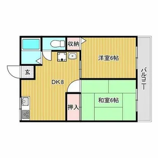 メゾンコマツ【2階】の間取り