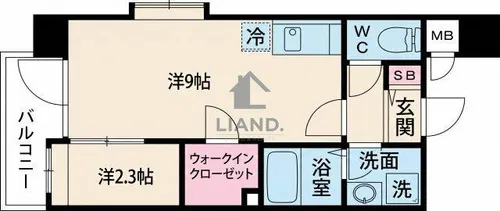 レブリアント千代【801号室】の間取り