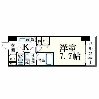 大阪府大阪市浪速区桜川1丁目【マンション】の間取り
