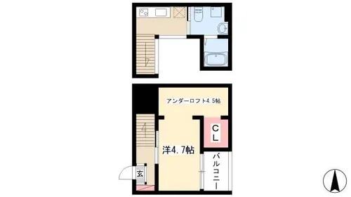 Celeste 五女子【1階】の間取り