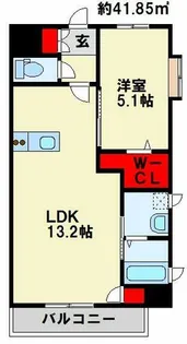 ヴィーラブライト【13階】の間取り