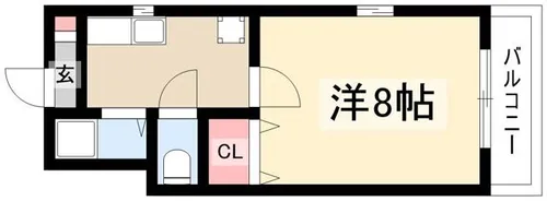 フローレスコーポ淑【206号室】の間取り
